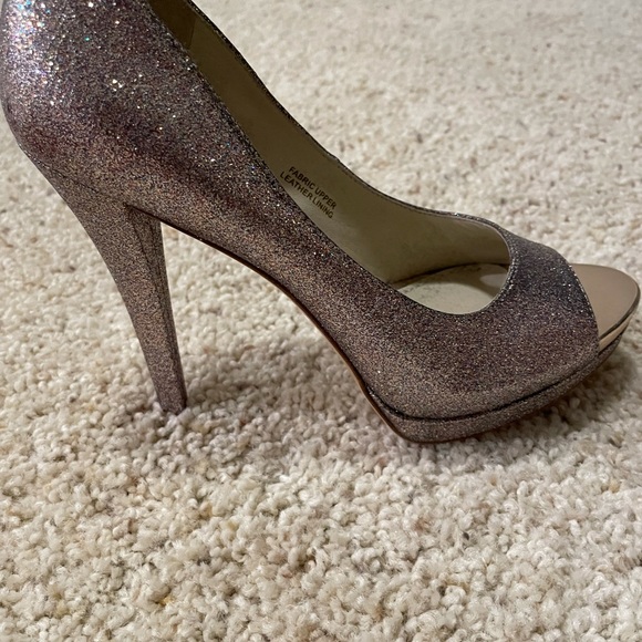 Alexander Wang Peep Toe Multi Glitter Heels - Picture 2 of 5